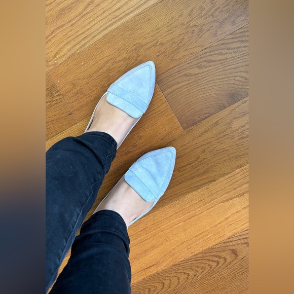 STEVE MADDEN Womens Light Blue pointed leather loafers - Picture 5 of 6